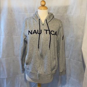 EUC Nautica gray and blue hoodie size XL